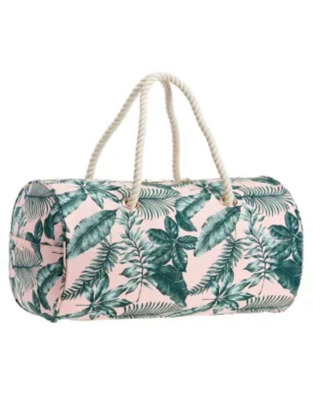 Pottery Barn Teen Emily & Meritt Tropical Palm Leaf Rope Duffel Travel Bag